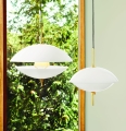 Lampa wisząca CLAM biało-mosiężna Fritz Hansen