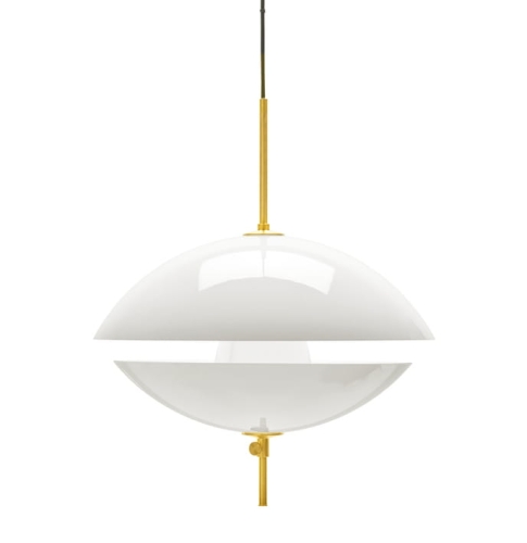 Lampa wisząca CLAM biało-mosiężna Ø55 Fritz Hansen