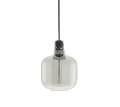 Lampa wisząca AMP mała Normann Copenhagen czarna z przydymionym szkłem
