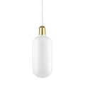 Lampa wisząca AMP duża Normann Copenhagen biało-mosiężna