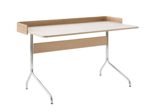 Biurko PAVILION AV17 AndTradition beżowy blat dębowy panel