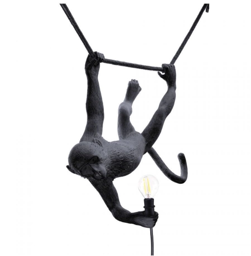 Lampa wisząca MONKEY SWING czarna małpa outdoorowa Seletti