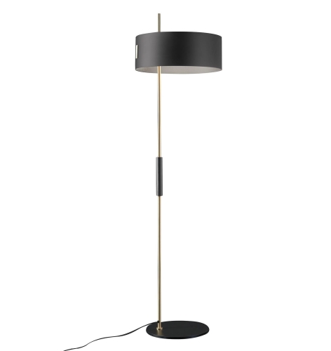 Lampa podłogowa 1953 czarno-złota Oluce