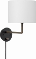 Lampa ścienna GRAVITY S antyczny mosiądz GUBI biały klosz
