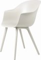 Bat Dining Chair PlastiK NIETAPICEROWANE ALABASTROWA BIEL