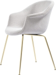 Krzesło BAT tapicerowane z metalowymi nogami Gubi