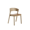 Krzesło COVER MUUTO dąb naturalny skóra Cognac