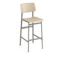 Hoker wysoki LOFT MUUTO przydymiona zieleń