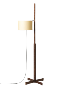 Lampa podłogowa TMM orzech / beżowy klosz Santa&Cole