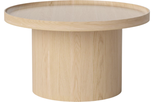 Stolik kawowy PLATEAU Ø74 Bolia pigmentowany na biało