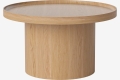 Stolik kawowy PLATEAU Ø74 Bolia dąb olejowany