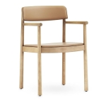Krzesło TIMB z podłokietnikami skórzane Normann Copenhagen