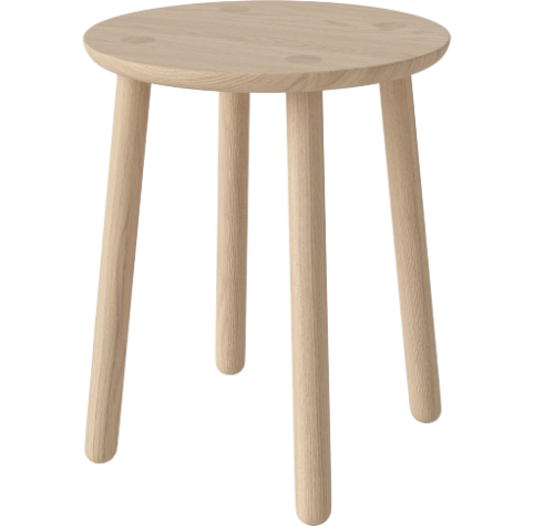 Stolik pomocniczy FOREST Ø42 Bolia olejowany na biało