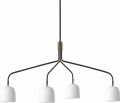 Lampa wisząca HOWARD czteroramienna GUBI szeroka