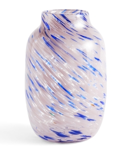 Wazon szklany SPLASH jasnoróżowy z niebieskim L HAY 