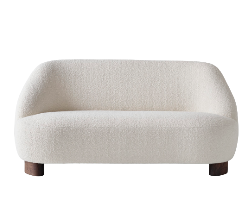 Sofa MARGAS LC3 na nóżkach &amp;Tradition Karakorum 001 orzech