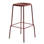 Hoker / stołek SOFT EDGE 80 czerwona podstawa HAY 