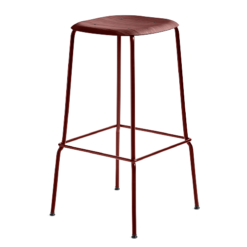 Hoker / stołek SOFT EDGE 30 czerwona podstawa HAY