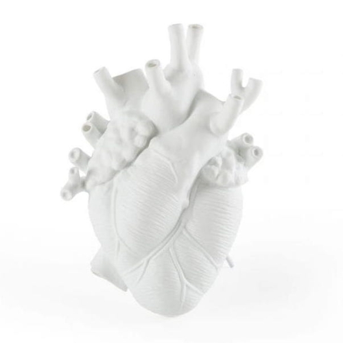 Wazon serce LOVE IN BLOOM biały porcelanowy Seletti