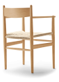 Krzesło CH36 / CH37 siedzisko ze sznurka Carl Hansen Son dąb olejowany