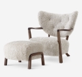 Fotel + podnóżek WULFF Sheepskin Moonlight AndTradition