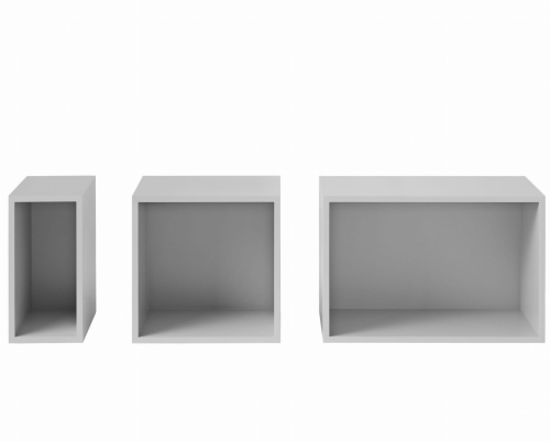 System półek STACKED z tylną ścianką Muuto