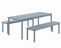 Ławka ogrodowa LINEAR STEEL MUUTO niebieska