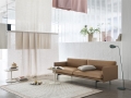 Sofa OUTLINE skóra Cognac MUUTO 3-osobowa