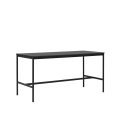 Stół wysoki BASE HIGH Muuto 80x190 h95 czarny z czarnymi krawędziami