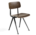 Krzesło RESULT HAY czarna rama, opalany dąb ciemny