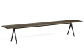 Ława PYRAMID BENCH 12 HAY L250xW40 czarna rama, ciemne siedzisko