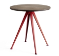 Stół PYRAMID CAFÉ TABLE 21 HAY ciemny dąb, czerwona noga