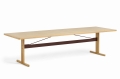 Stół PASSERELLE HAY L300xW95xH74 lacquered oak tabletop, frame and edge_burgundy powder coated crossbar