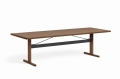 Stół PASSERELLE HAY  L260xW95xH74 lacquer walnut tabletop, frame and edge black powder coated crossbar