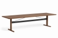 Stół PASSERELLE HAY  L300xW95xH74 lacquered walnut tabletop, frame and edge ink black powder coated crossbar