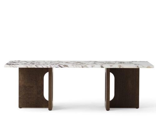 Stolik kawowy ANDROGYNE marmur Calacatta Viola MENU dąb ciemny