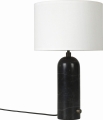 Lampa stołowa GRAVITY S marmurowa GUBI czarny marmur, biały klosz