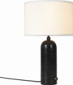 Lampa stołowa GRAVITY S marmurowa GUBI czarny marmur, biały klosz