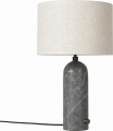 Lampa stołowa GRAVITY S marmurowa GUBI szary marmur, kremowy klosz