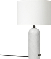 Lampa stołowa GRAVITY S marmurowa GUBI biały marmur, biały klosz