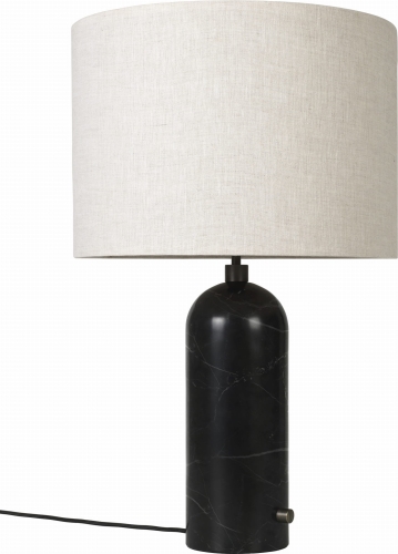 Lampa stołowa GRAVITY L marmurowa GUBI kremowy klosz