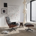 Fotel z podnóżkiem EAMES LOUNGE CHAIR Santos Palisander Vitra