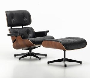 Fotel z podnóżkiem EAMES LOUNGE CHAIR Santos Palisander Vitra
