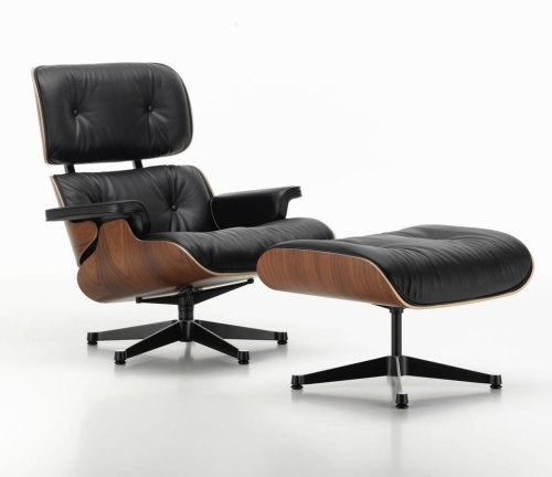 Fotel z podnóżkiem EAMES LOUNGE CHAIR Santos Palisander Vitra