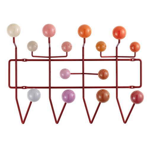 Wieszak drewniany HANG IT ALL czerwony Vitra