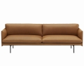 Sofa OUTLINE 3-osobowa skóra Cognac MUUTO