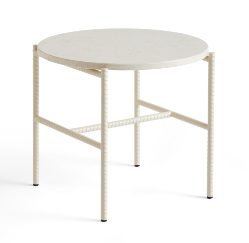 Stolik boczny REBAR  beżowy marmur HAY