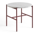 AD130-A390-AK85_Rebar Side Table Ø45xH40.5_grey marble tabletop_barn red powder coated steel.jpg