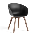 Krzesło AAC 22 nogi orzech amerykański HAY black shell_wb lacquer walnut base