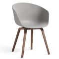 Krzesło AAC 22 nogi orzech amerykański HAY AC 22 concrete grey shell_wb lacquer walnut base